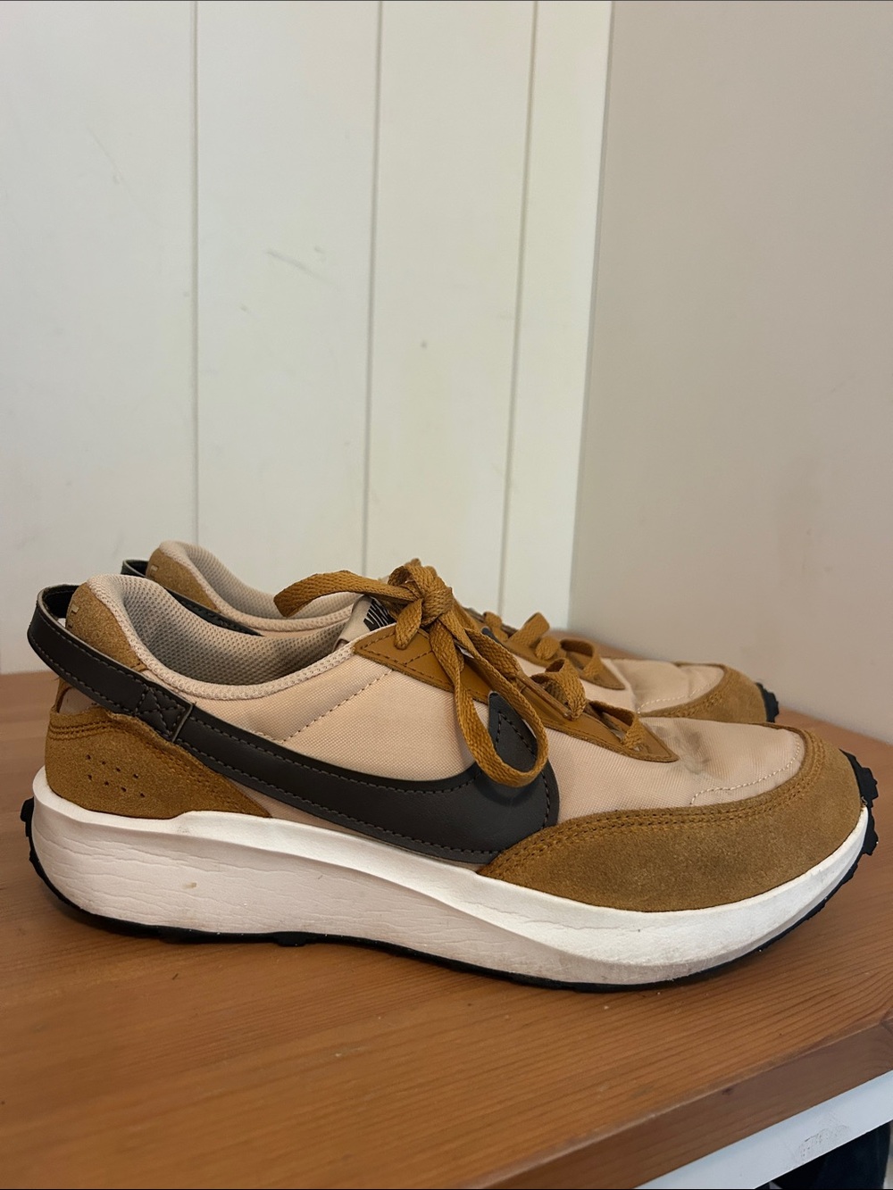 Nike Women’s Low-Top Sneakers in Mustard, Tan and Black